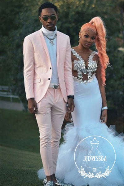Fashion Pink Slim Fit Prom Men Suit, SU25009