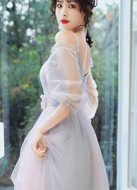 Tulle Long Prom Dress, PD2310048