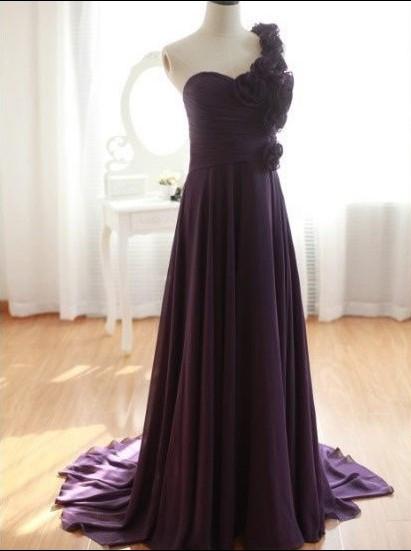 One-shoulder Bridesmaid Dress,Floor-length Bridesmaid Dress,Pretty Bridesmaid Dress,Charming Bridesmaid dress ,PD200