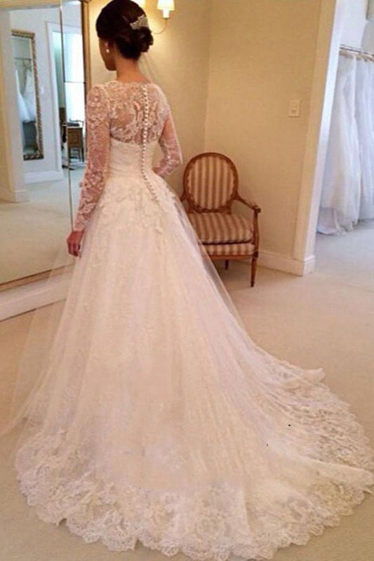 Mermaid Sweep Train Wedding Dress, WD23022685
