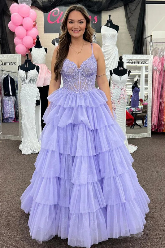 Tiered Tulle A-Line Long Prom Dress: A Dreamy Choice for Your Special Occasion