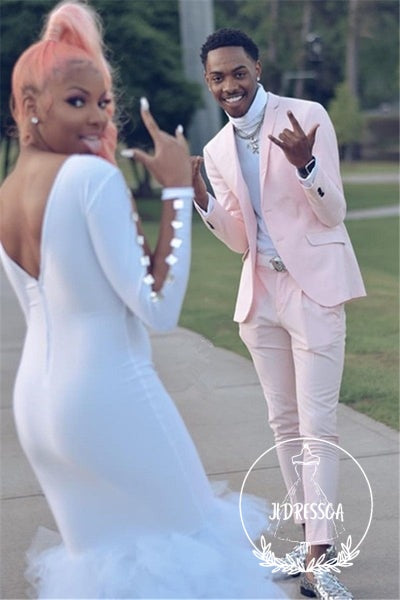 Fashion Pink Slim Fit Prom Men Suit, SU25009
