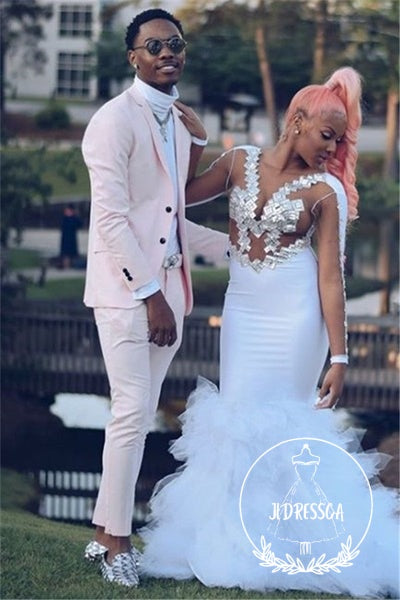 Fashion Pink Slim Fit Prom Men Suit, SU25009