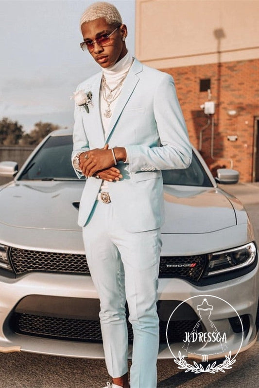 Gorgeous Tiffany Blue Suit Two Pieces Lapel Online, SU25020