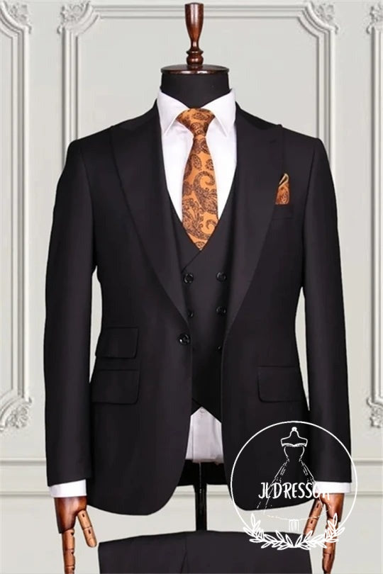 Classic Black Three Pieces Formal Business Men Suits, SU25068