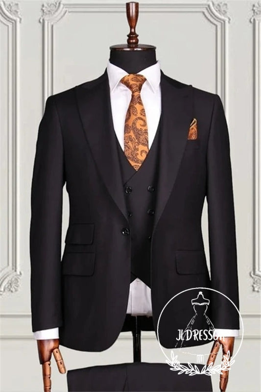 Classic Black Three Pieces Formal Business Men Suits, SU25068