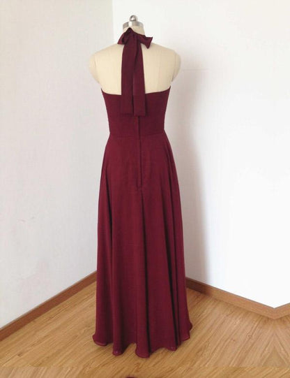 Simple Bridesmaid Dress,Halter Bridesmaid Dress,Pretty Bridesmaid Dress,Charming Bridesmaid dress ,PD123