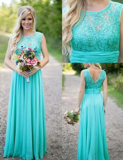 Elegant Bridesmaid Dress,Scoop Bridesmaid Dress,A-line Bridesmaid Dress,Sleeveless Bridesmaid Dress, Bridesmaid Dress, PD0018