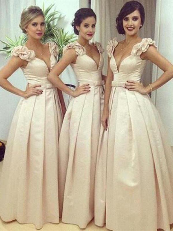 Elegant Bridesmaid Dress,V-neck Bridesmaid Dress,Pretty Bridesmaid Dress,Charming Bridesmaid dress ,PD195