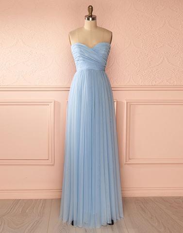 light blue Bridesmaid Dresses,bridesmaid dress,long bridesmaid dress,chiffon bridesmaid dress, PD52658