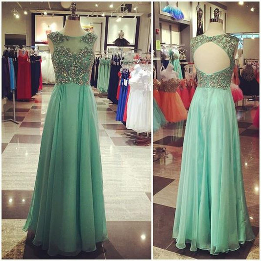 charming prom dress, long prom dress, beaded prom dress, open back prom dress, new evening dresses, BD128