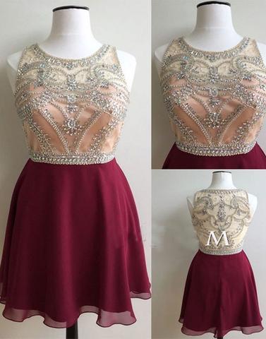 Short homecoming dress, beaded prom dress, homecoming dress, homecoming dress, BD39753