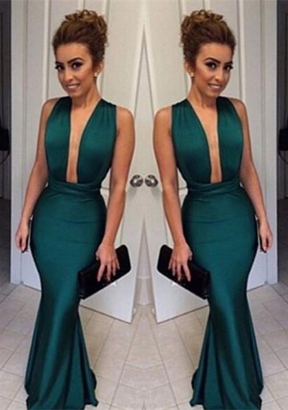 formal sexy teal green mermaid long prom dress, PD0114