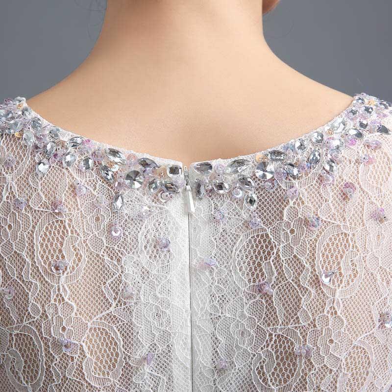 Elegant Beaded Long Prom Dresses Mermaid Evening Dresses Short Sleeve Formal Dresses