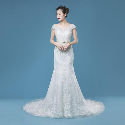 long cap sleeves new arrive wedding dress, WD65