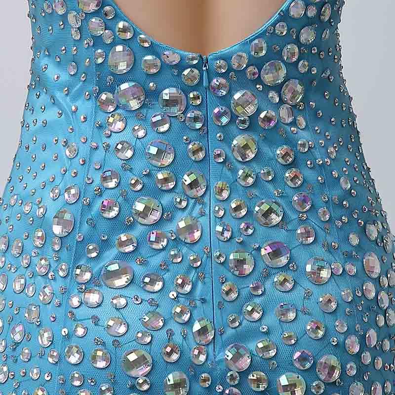 Luxurious Beaded Long prom Dresses V-Neck Evening Dresses Mermaid Backless Formal Dresses
