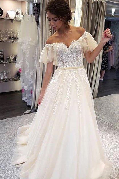 Chiffon Sweetheart Sheath Wedding Dress with Ruffle Sweep Train for Beach Weddings, WD23022413