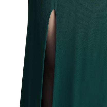 Sexy Beaded Long Prom Dresses Pearls Mermaid Evening Dresses Backless Sleeveless Formal Dresses with High Slit