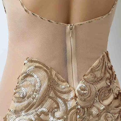 Sexy Sequins Short Prom Dresses Tight Body Evening Dresses Backless Spaghetti Straps Formal Dresses