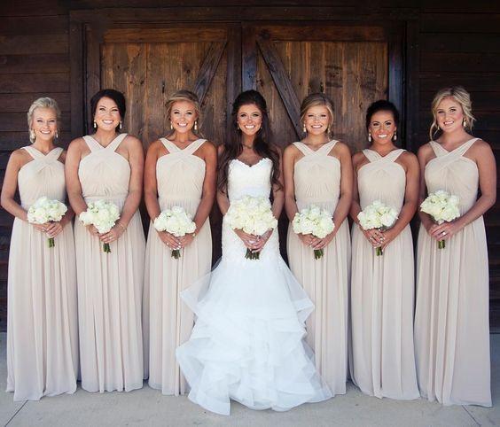 simple chiffon long Bridesmaid Dresses, PD0032